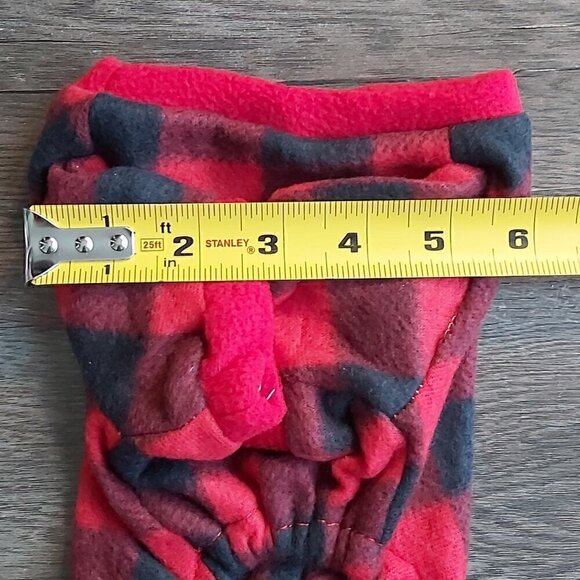 NWOT Red/Black Buffalo Plaid Super Soft Pullover Dog Shirt - Size XS - Picture 3 of 4